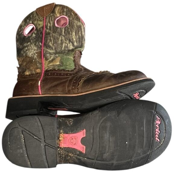 Women's Ariat Fatbaby 10006854 Leather Western Cowgirl Boot Size 6.5B Brown - Picture 5 of 6